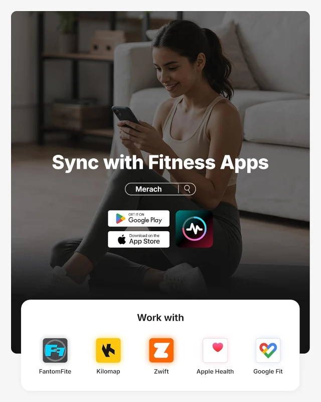 MERACH Exercise Bike with Exclusive App, Low-Noise Magnetic Resistance, 300 lb Capacity, Tablet Mount & Fitness Courses