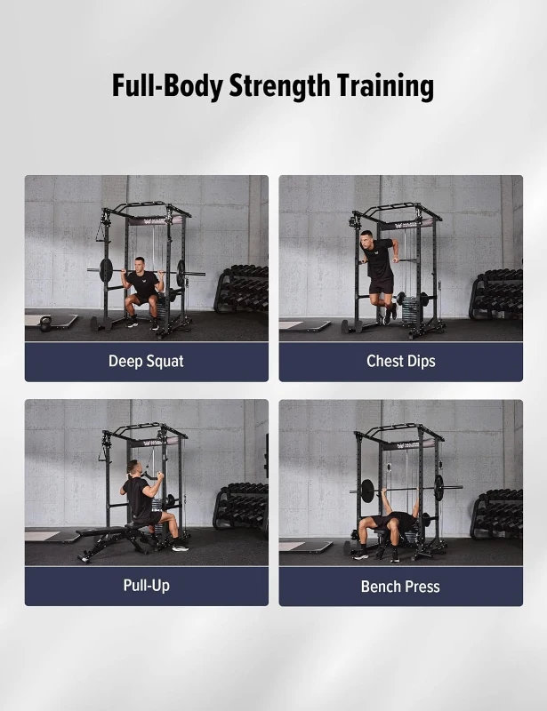 MAJOR FITNESS Drone1 Power Cage — All-in-One Multi-Function Power Rack, Cable Crossover & Squat Rack with Landmine, Heavy-Duty Home Gym System