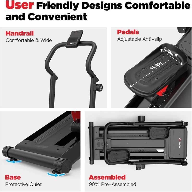 Winfita Magnetic Stair Stepper – Vertical Climber with 77LB Adjustable Resistance, 3-Level Pedal/Incline, Foldable Cardio Machine, 350LB Capacity
