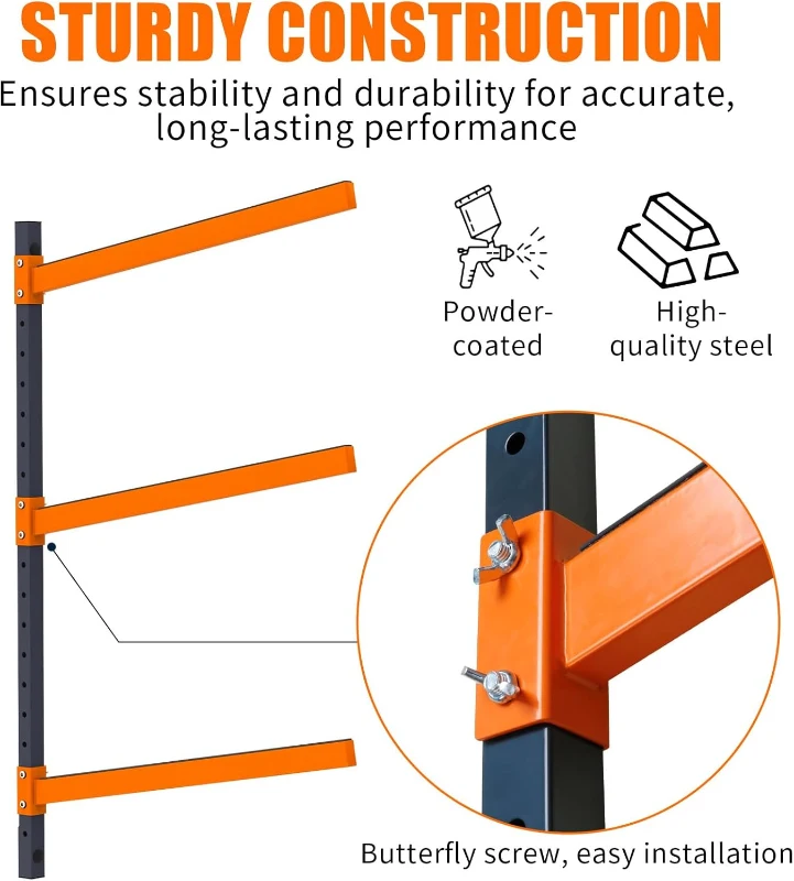 Adjustable Heavy-Duty Wall-Mount Kayak Rack — Indoor & Outdoor Storage Solution for Garages, Sheds and Docks (Space-Saver)