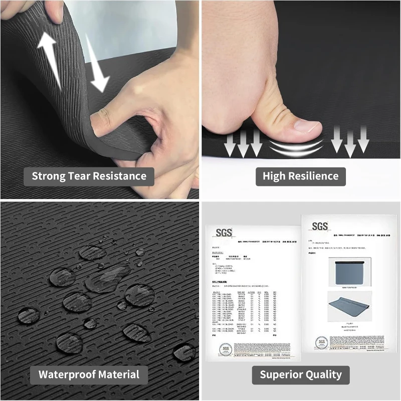 Hatha Extra-Long TPE Yoga Mat 79"" x 40"" x 1/2"" - Thick, Non-Slip Exercise Mat for Yoga, Pilates & Home Workouts