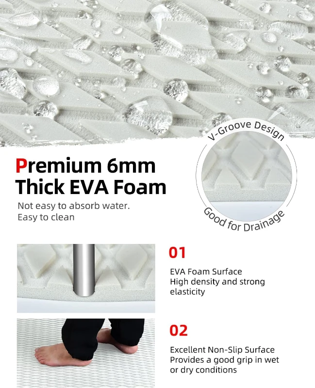 Abahub 6mm EVA Foam Boat Flooring — Non-Slip Camouflage Traction Pad, Self-Adhesive & Trimmable