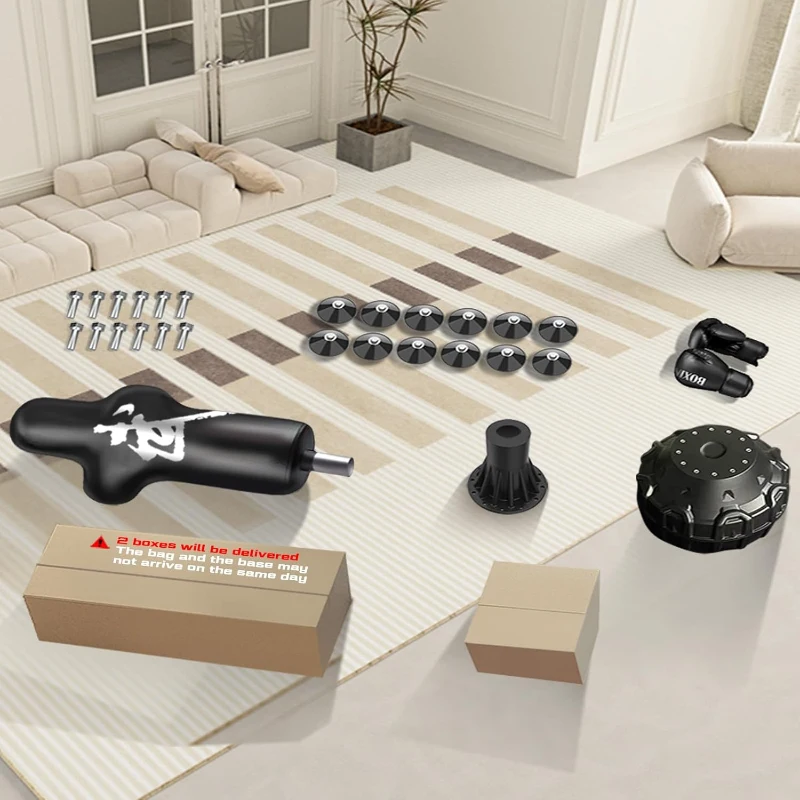 70 in Freestanding Kickboxing Bag with 12 oz Gloves and Suction-Cup Base — Heavy-Duty Stand for Adults