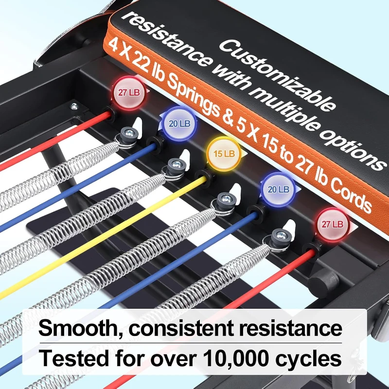 Pilates Reformer by Dpiolrcag - Foldable Home & Gym Machine, Supports Up to 250 lbs