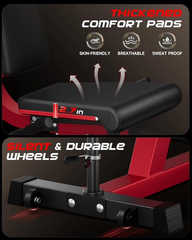 FEIERDUN 4-in-1 Leg Extension & Curl Machine - 700 lb Capacity Adjustable Leg and Hip Trainer for Home Gym