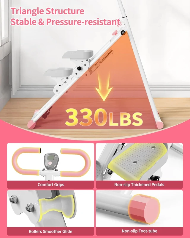 Vertical Climber Stair Stepper for Home - Full-Body Exercise Machine with Handlebar, Stable Frame and 3 Height Settings