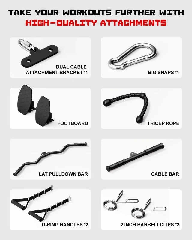 GOIMU WM1 Wall-Mounted Cable Station — 17-Position High & Low Crossover with Removable Footplate for Home/Garage Gym