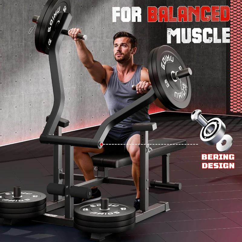 GOIMU Z1-PRO Chest Press Machine — Independent-Arm Bench with Adjustable Flat/Incline/Decline and AB Support for Home Gym