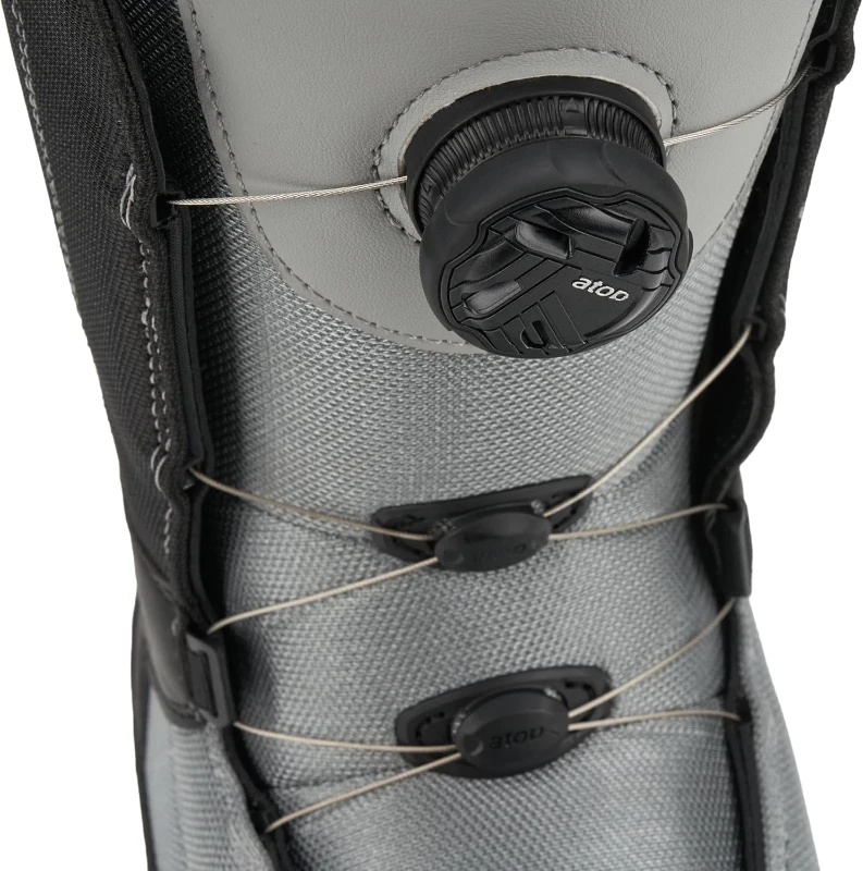 5th Element ST Men's Snowboard Boots — Lace-plus-Dial Design, Black; Strap-Binding Compatible, Waterproof Inner Liners, All-Mountain Size