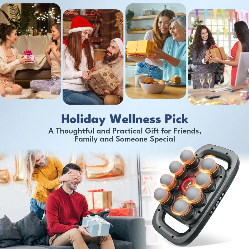 VTT 8-Head Deep Tissue Massage Gun — Electric Handheld Back Massager for Shoulders, Legs & Full-Body Pain Relief