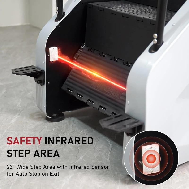 Commercial-Grade Stair Climber Stepper with LED Display — Continuous Cardio Climbing Machine, 15 Speed Levels (15–164 steps/min)