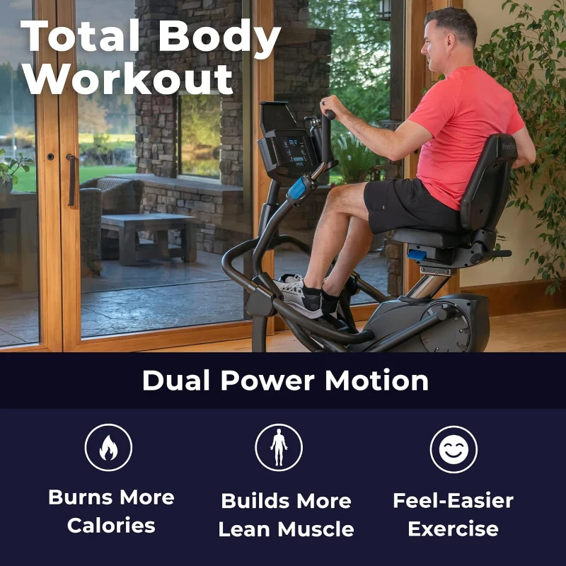 Teeter FreeStep Recumbent Cross Trainer — Zero-Impact Physical Therapy Stride, Total-Body Stepper, 350 lb Capacity, Free Trainer App
