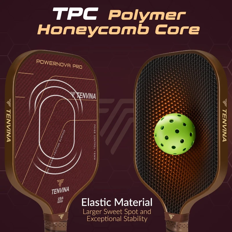 TENVINA POWERNOVA PRO K29 Aramid Thermoformed Pickleball Paddle - High-Impact K29 Surface, 16mm TPC Core, USAPA Approved