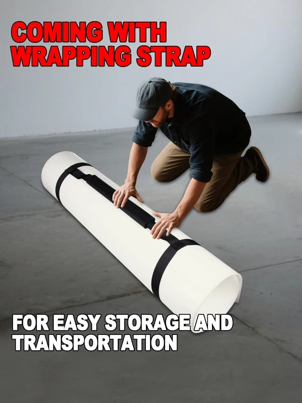 Portable Roll-Up Hockey Shooting Pad with Rebounder — 4.5 ft x 10 ft Professional Training Surface for Shooting, Passing & Stickhandling