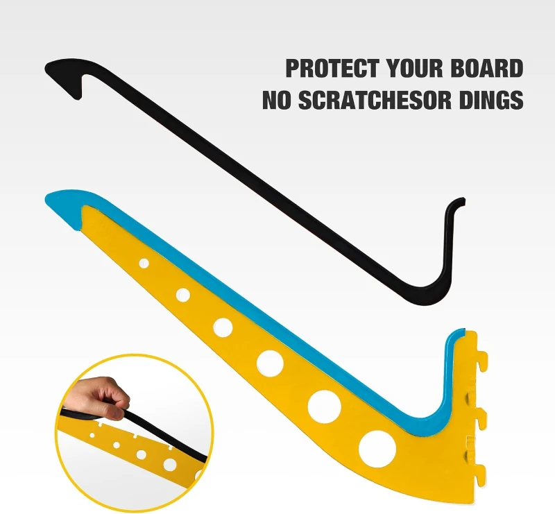 5-Board Wall-Mounted Rack for Surfboards, Wakeboards and Snowboards – Adjustable Wall Hangers for Display & Storage