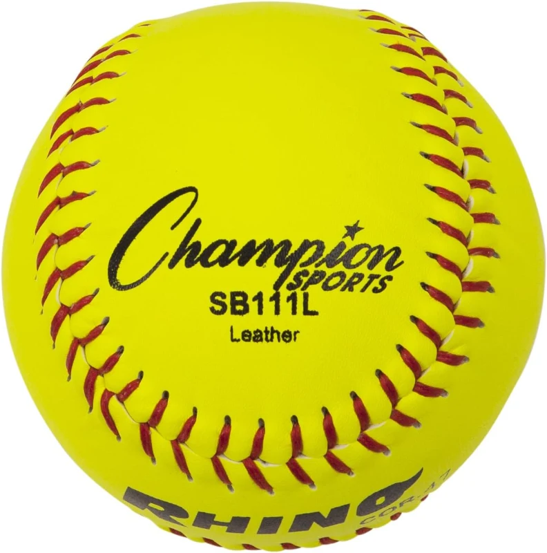 Champion Sports® Softballs — Leather and Synthetic Softballs for Training or Game Play, Available in Various Sizes, Cores & Styles, NFHS Approved