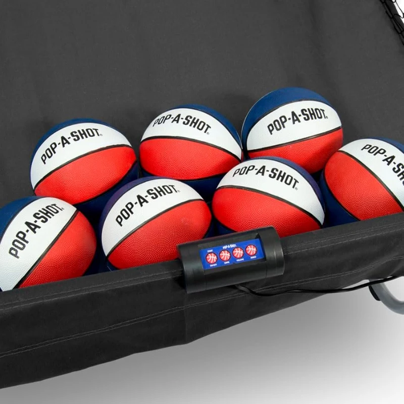 Pop-A-Shot Home Dual Shot Arcade Basketball Game — Sensor Scoring, 16 Game Modes, Includes 7 Balls, Foldable for Easy Storage