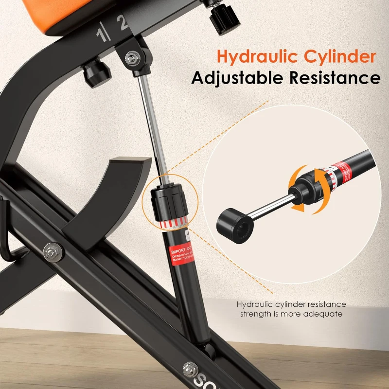 SogesHome Foldable Squat & Row Machine – Home Full-Body Trainer with Adjustable Resistance Bands, Foldable Design, 330 LBS Capacity