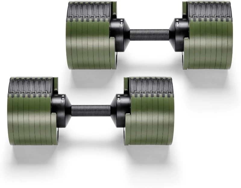 NÜOBELL Easy-Twist Adjustable Dumbbells (Pair) — 5–80 lb Model, 2024–25 All-in-One Weights