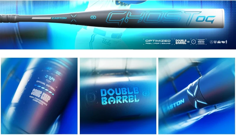 Easton | 2026 Ghost OG Double Barrel Fastpitch Softball Bat | Approved for All Fields | -11, -10, -9, -8 Drops | 2-Piece Composite | Assorted Colors