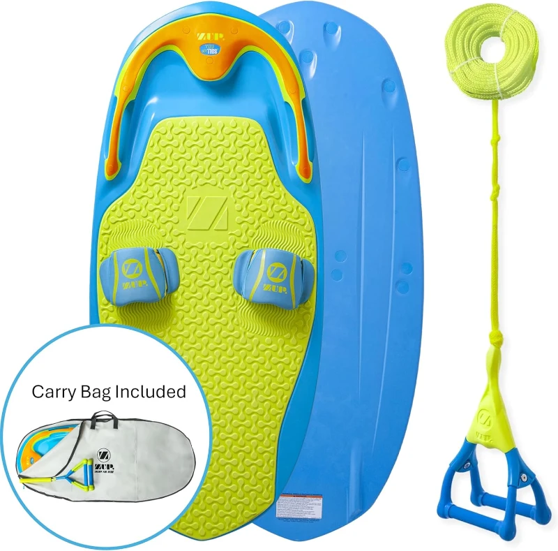 ZUP YouGotThis 260 Multi-Board & Handle Combo with Carry Bag — Kneeboard, Wakeboard, Wakeskate & Wakesurf for Kids, Teens and Young Adults (Blue)