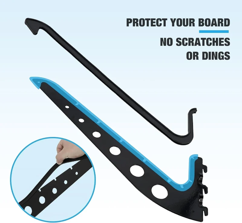 5 Board Surf Rack Wall Mount - Adjustable Wall Hangers for Surfboards, Wakeboards, Snowboards