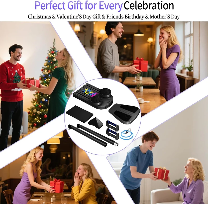 Foldable Pilates Reformer Board Set by ORWIPO — Portable Multi-Function Pilates Machine with Timer, Resistance Bands, Ab Balance & Accessories