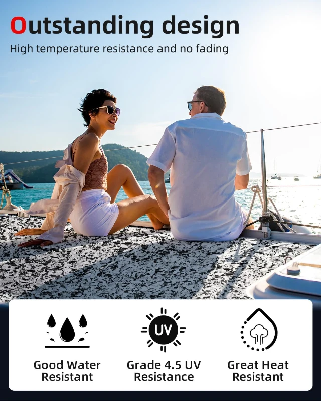 Abahub Camouflage EVA Boat Flooring 96in x16in / 23.5in / 38in / 47in & 48in x16in — Trimmable, Self-Adhesive Non-Slip Traction Pad for Surfing, Paddleboarding, Kayaking and Boating