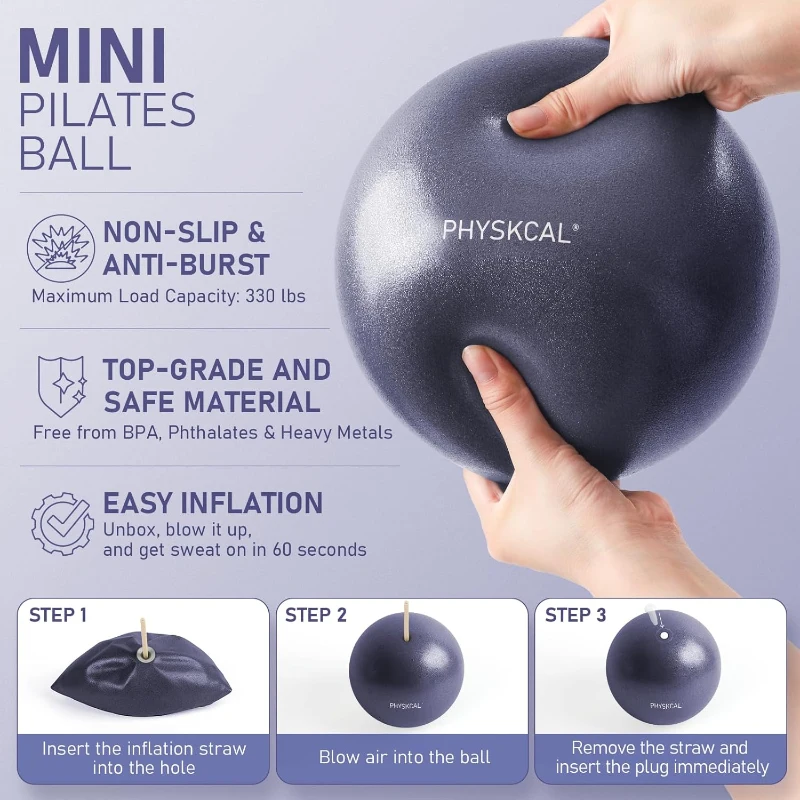 15-Inch Pilates Circle Set with Core Ball, 3 Resistant Loops & 2 Flex Bands — Compact Home Pilates Kit