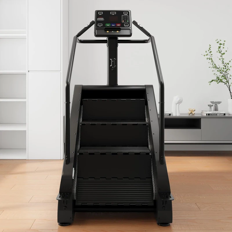 DELAVIN Commercial-Style Stair Stepper with LED Screen, 15 Speed Levels (24–164 SPM), 440 lb Capacity Stepmill for Cardio and Lower-Body Training (FBA)