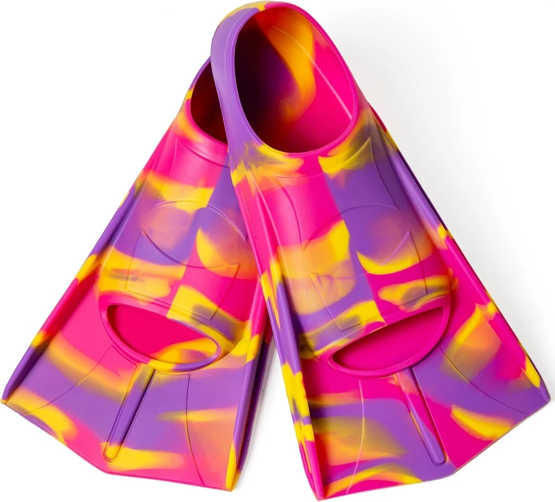 Fanwill Kids Swim Fins — Short, Comfortable Training Flippers for Children (Girls & Boys) — Lap Swimming & Beginner Practice