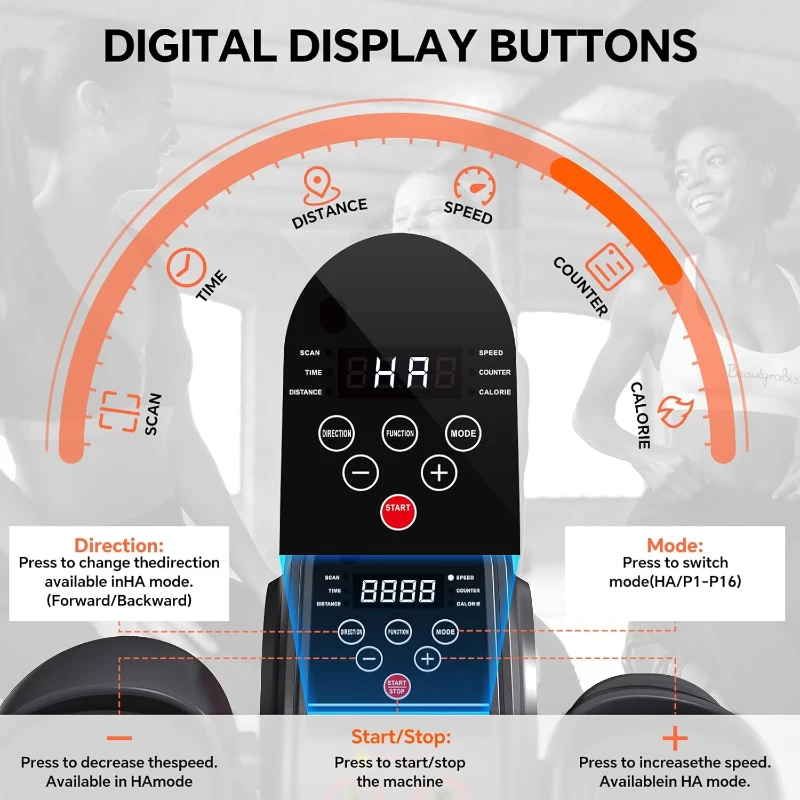 2025 Under-Desk Elliptical Machine – Electric Leg Exerciser Pro (As Seen on TV) with 16 Adjustable Speeds (16–105 RPM), 16 Auto Programs, Quiet Operation, Fully Assembled with Remote Control & Non-Slip Foot Straps