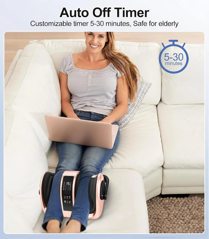 CARESKY Shiatsu Foot Massager with Heat & Rolling Deep-Kneading — Fits Up to Size 14, Multiple Modes for Plantar Fasciitis & Neuropathy