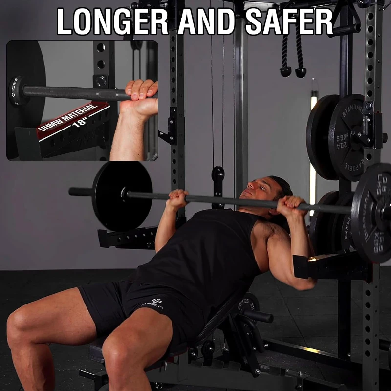 Mikolo HR05 Power Cage — 2000 lb Capacity Power Rack with Independent Dual Pulley System and Multi-Function Home Gym for Cable Crossover