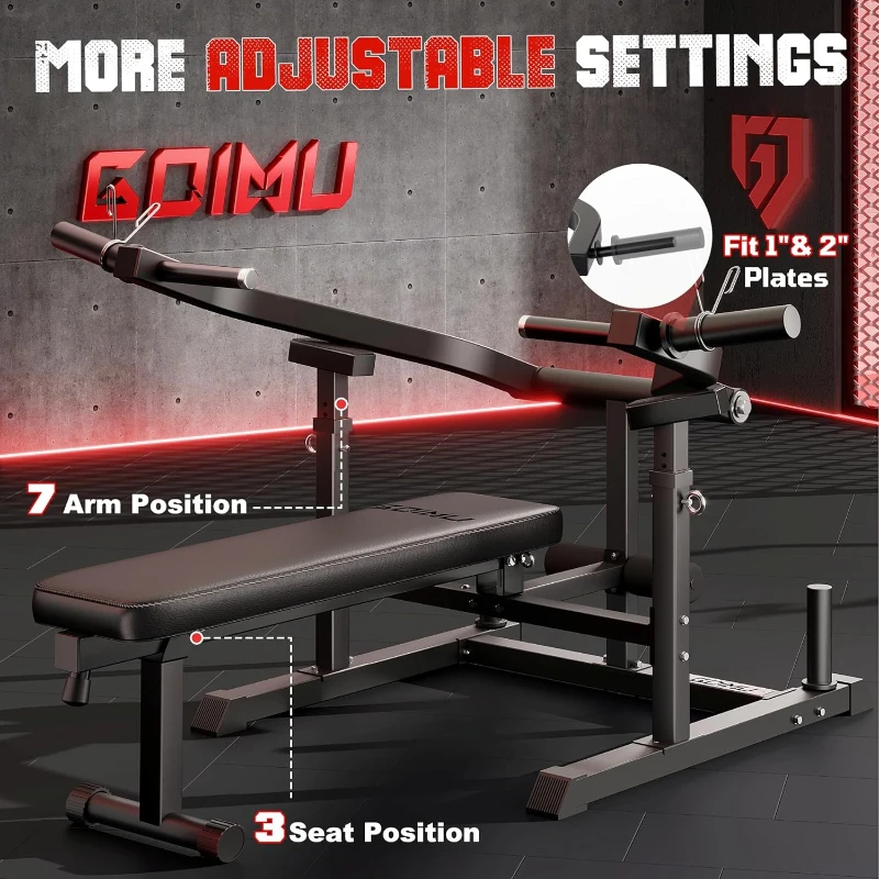 Z1-PRO Independent-Arm Chest Press Bench — Adjustable Flat/Incline/Decline Bench with AB Trainer, Heavy-Duty Steel for Home Gyms