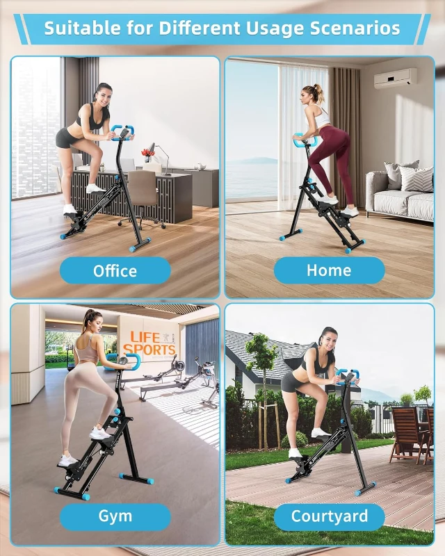 Vertical Climber Stair Stepper for Home - Full-Body Workout Machine with Handlebar, Stable Steel Frame and 3 Adjustable Heights