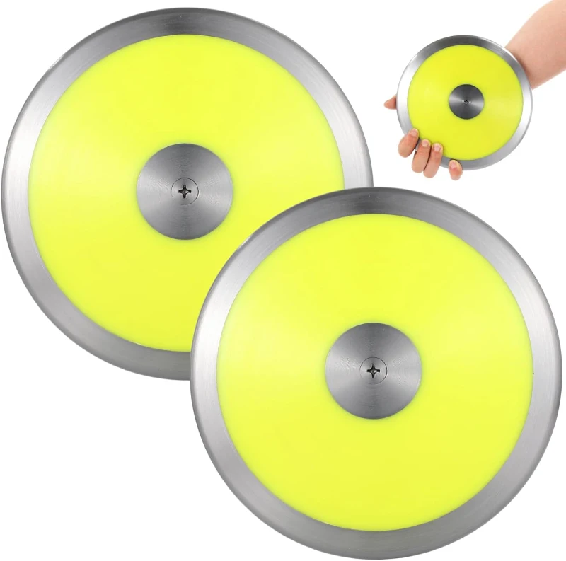 2-Pack 1.6 kg Training Discus for Track & Field – Nylon-Iron Construction, Polished Anti-Slip Grip, Practice Set