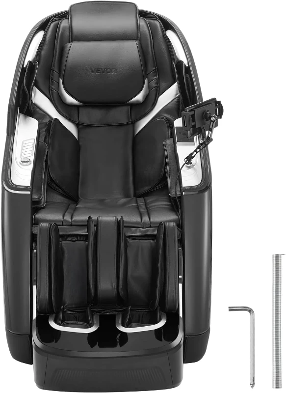 VEVOR 4D+3D Full-Body Massage Chair - 53"" SL Track, Dual-Core 4D+3D Mechanism, AI Voice, Electric Extendable Footrest, Yoga Stretch, TFT Touchscreen