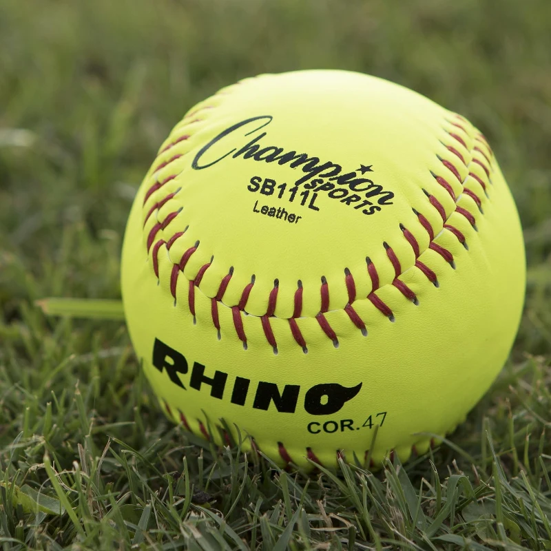Champion Sports® Softballs — Leather and Synthetic Softballs for Training or Game Play, Available in Various Sizes, Cores & Styles, NFHS Approved