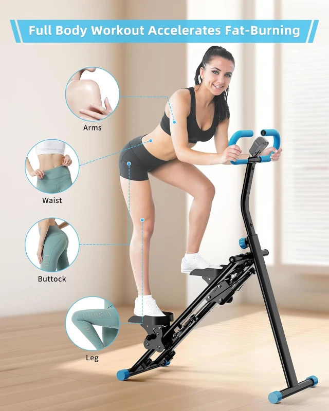 Vertical Climber Stair Stepper for Home - Full-Body Workout Machine with Handlebar, Stable Steel Frame and 3 Adjustable Heights