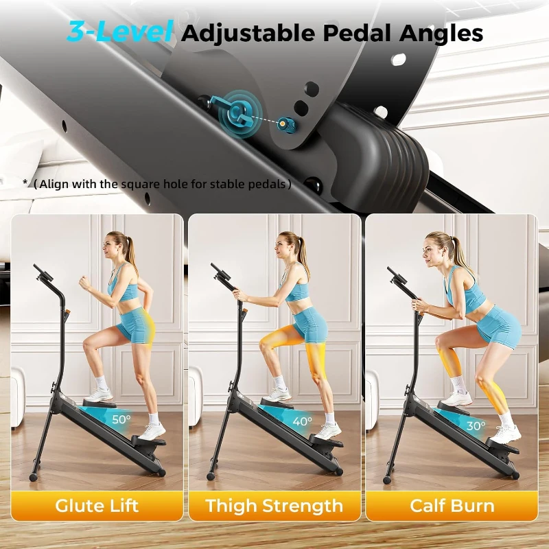 ERGOLIFE Foldable Stair Stepper – 6-Level Magnetic Resistance, Low-Noise Compact Stairmaster with 350LB Capacity