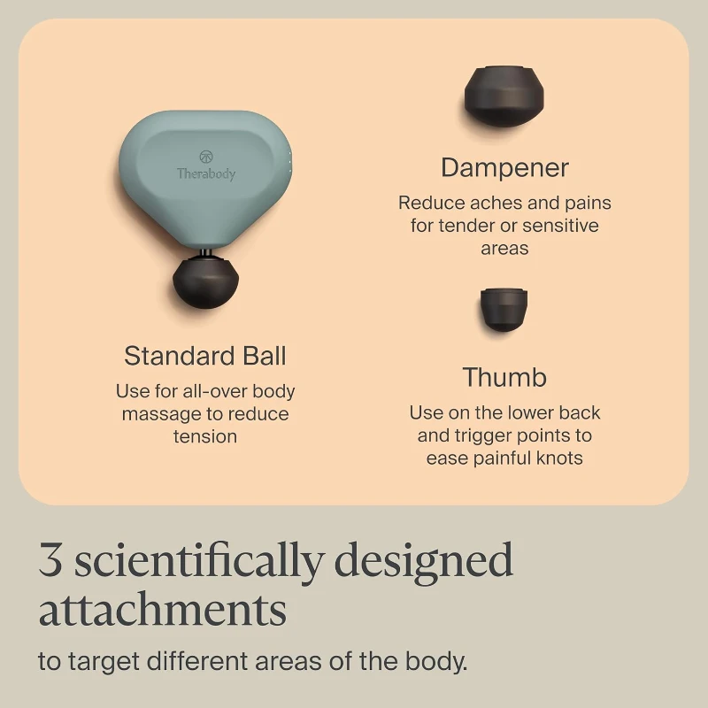 TheraGun Mini (2nd Gen) by Therabody — Compact Percussion Massager with QuietForce Technology, Portable Deep Tissue Treatment (Green)