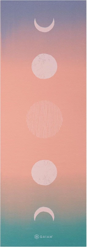 Gaiam Premium 6 mm Printed Yoga Mat — Extra-Thick, Non-Slip Exercise & Fitness Mat for All Styles of Yoga, Pilates & Floor Workouts (68 in x 24 in x 6 mm)