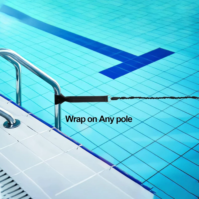 Hikeen 4M Swim Tether Belt – Stationary Harness for In-Place Swimming & Aquatic Resistance