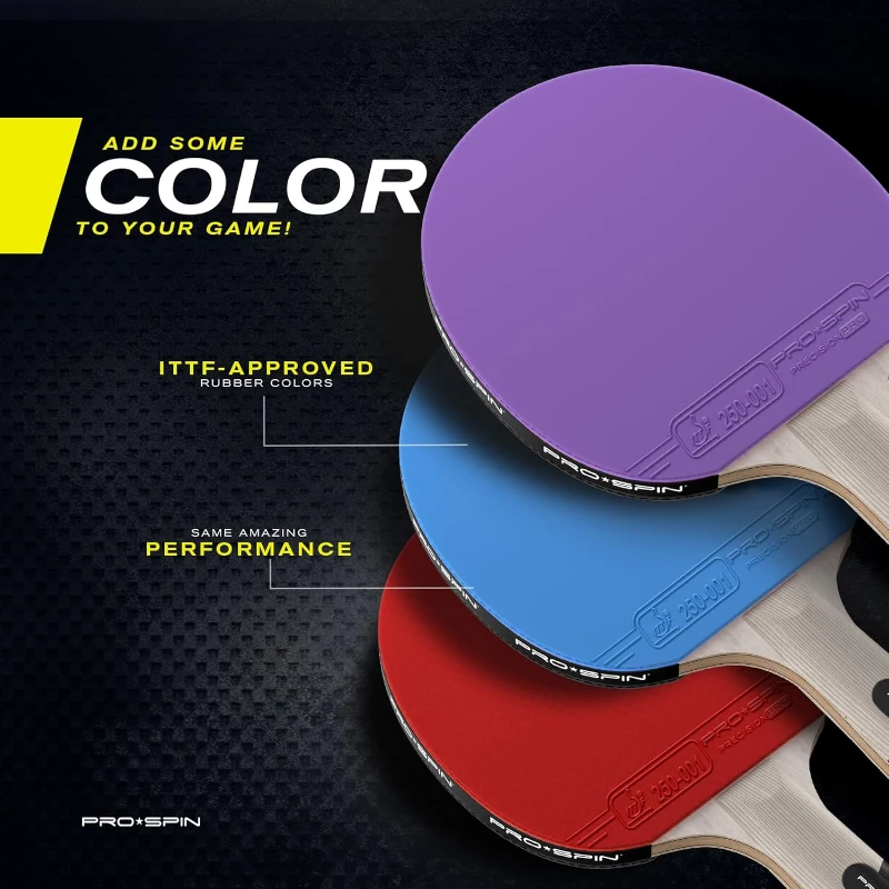 PRO-SPIN Carbon Table Tennis Paddles — Professional 7-Ply Blade, Premium Rubber, 2.0mm Sponge for Superior Control