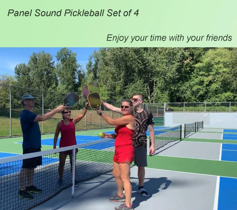 USAPA-Approved Fiberglass Pickleball Paddle Set — Available in 2 or 4 Packs with 4 Outdoor Balls and Carrying Case