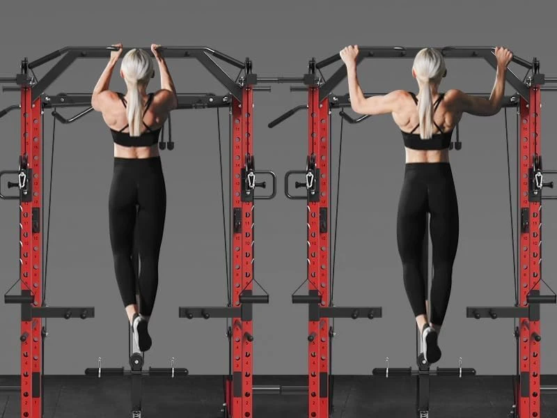 Mikolo K6 Power Cage — 1500 lb Capacity Power Rack with Cable Crossover, Lat Pulldown & Pulley System for Home Fitness