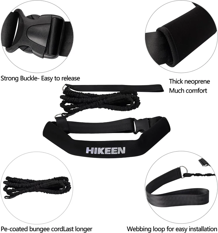 Hikeen 4M Swim Tether Belt – Stationary Harness for In-Place Swimming & Aquatic Resistance
