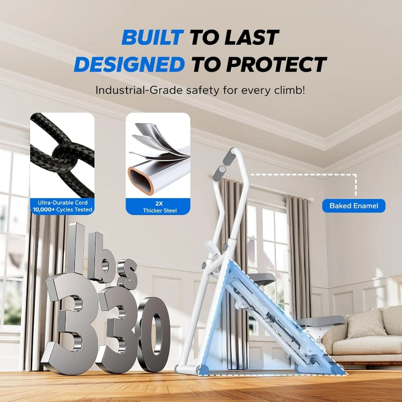 MERACH Pro Stair Stepper with 3-Level Magnetic Resistance, Adjustable Pedals & Handles, Compact Folding Cardio Climber