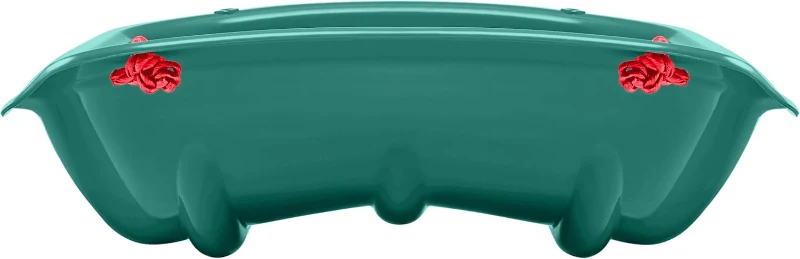 Retrospec Retrorider Family Toboggan Sled — Durable HDPE, Pre-Tied Tow Rope, Cold-Proof Coating and Stiff Base for Fast Runs — 35-inch & 48-inch